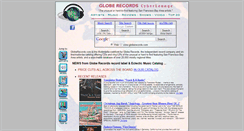 Desktop Screenshot of globerecords.com